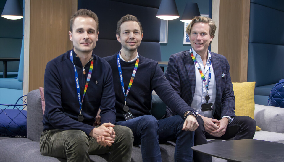 Lars Horn, Head of Development, Andreas Iden, Data Engineer og Christoffer Hernæs, direktør for Skanska Digital. 📸: Kurt Lekanger
