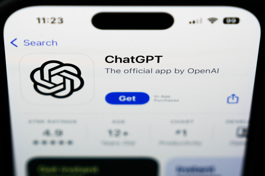 Generativ kunstig intelligens (generativ KI) er en fellesbetegnelse på en type kunstig intelligens som kan lage unikt innhold, slik som OpenAIs ChatGPT. 📸: AP Photo/Matt Rourke, File