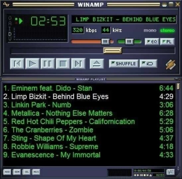 Winamp. Used to whip the llamas ass.