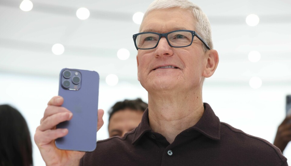 Apple-sjef Tim Cook under lanseringen av iPhone 14 Pro i 2022. 📸: NTB/Justin Sullivan/AFP