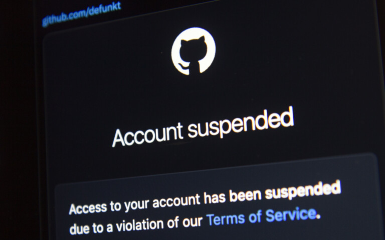 Denne meldingen møtte Chris Wanstrath da han skulle logge seg på GitHub-kontoen sin. 📸: Kurt Lekanger