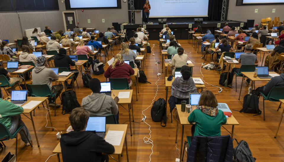Eksamen i norsk på Åssiden Videregående skole i Drammen. 📸: Frederik Ringnes / NTB