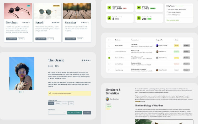 Pro-brukerne vil kunne copy/paste ferdige seksjoner til nettsider, satt sammen av Web Awesome-komponenter. 📸: Web Awesome