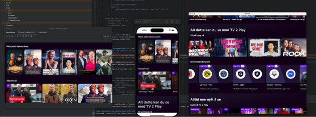 Samme kode som kjører på Android, iOS og desktop. 📸: TV 2