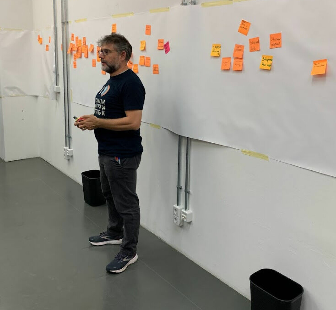 Alberto Brandolini leder en Event Storming-sesjon. 📸: Privat