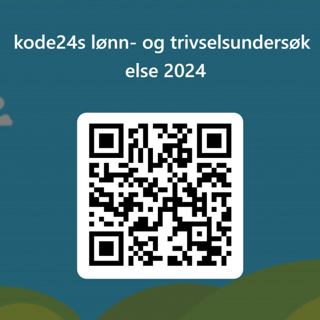 Vil du fylle ut undersøkelsen på do, og leser dette ved pulten? Skann og svar! Microsoft Forms har skylda for den teite orddelinga der, forresten.