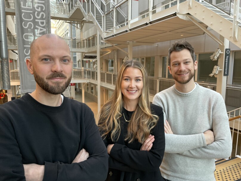Kobbr består foreløpig av tre ansatte: Håvard Edvardsen (CEO), Nina Snemyr Kringlen (salgs- og markedssjef) og Lars Kristian Bremnes (CTO). 📸: Kobbr