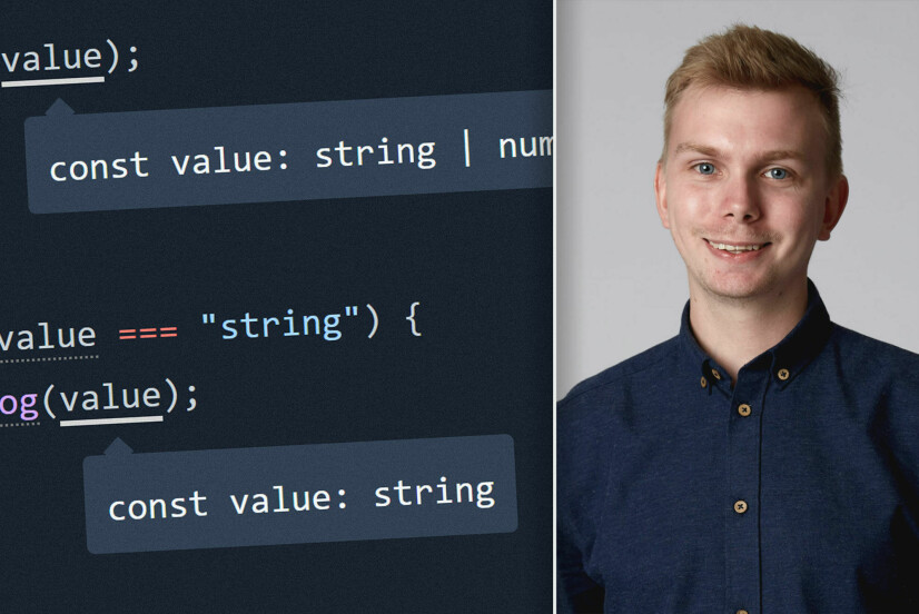 Jon Johansen forteller om én av nyhetene i TypeScript i ukas ForrigeUke. 📸: Bekk / totaltypescript.com / kode24