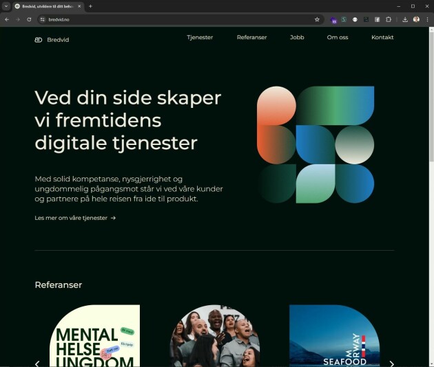 Nettsidene til Bredvid.