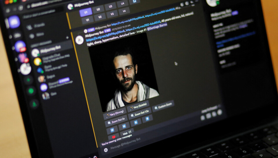 Veldig mange nordmenn har sett innhold de trodde var ekte, men var generert av AI. Også journalister lar seg lure. Her fra verktøyet Midjourney, gjennom Discord. 📸: Reuters / NTB