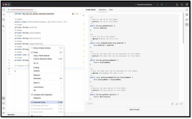 Oracle Code Assist kan automatisk generere kode for deg. 📸: Oracle