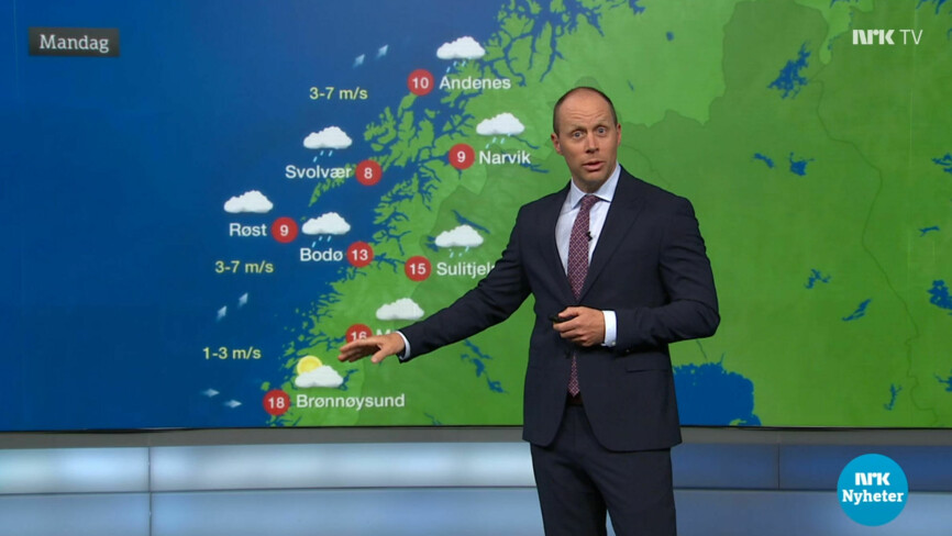 Når været meldes på NRK av Meteorologisk institutt, er det basert på beregninger gjort i Fortran. 📸: NRK