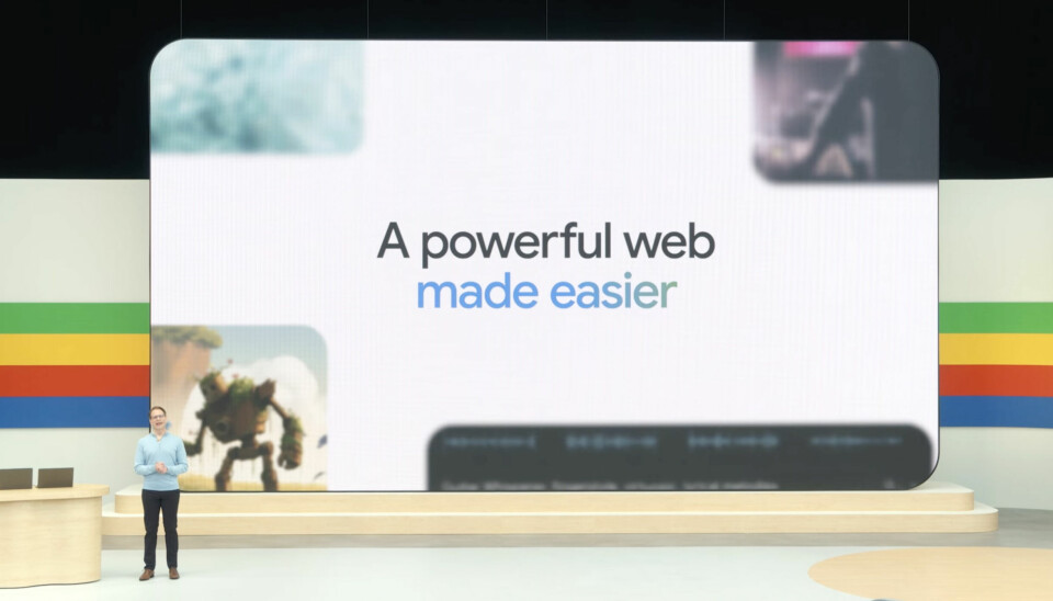 Googles John Dahlke fortalte om ny funksjonalitet i Google Chrome. 📸: Google (YouTube)