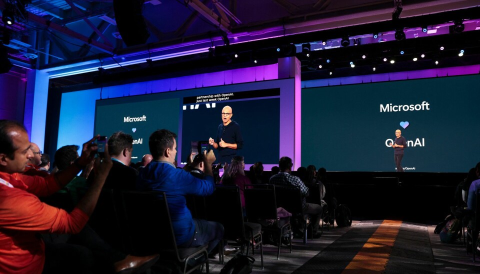 Microsofts CEO Satya Nadella på Microsoft Build 2024 i Seattle Convention Center. 📸: Jason Redmond / AFP / NTB