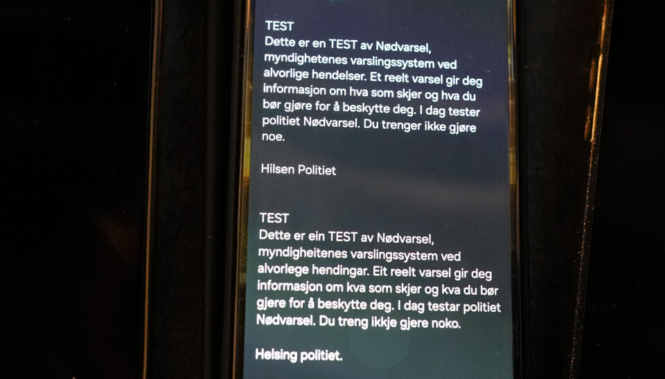 Onsdag skal politiet sende ut test av nødvarsel ved 12-tiden. Samtidig skal Sivilforsvaret teste sireneanleggene som er plassert i byer og tettsteder. 📸: Terje Pedersen / NTB