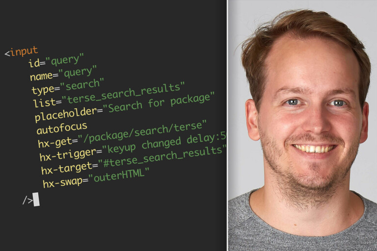 Robin Heggelund Hansen er systemutvikler i Kodemaker, og har også laget det Elm-inspirerte programmeringsspråket Gren. 📸: Kodemaker