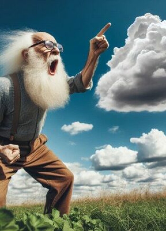 📸: AI-generert: Copilot (Prompt: Image of an old man yelling at the cloud)