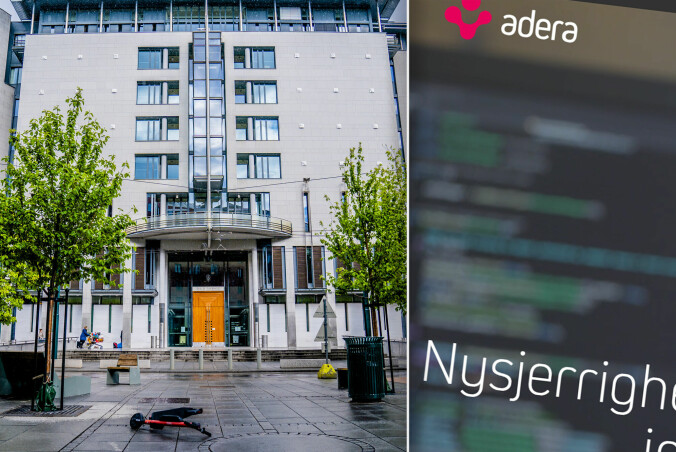 Adera endte med konkurs i Oslo tingrett tidligere i juli. 📸: Stian Lysberg Solum / NTB og skjermdump fra adera.no