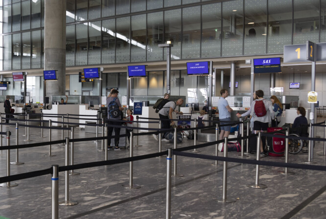 De som reiste med SAS på tirsdag fikk problemer med billettene sine, og bak stor problemer med Microsoft Azure. 📸: Geir Olsen / NTB