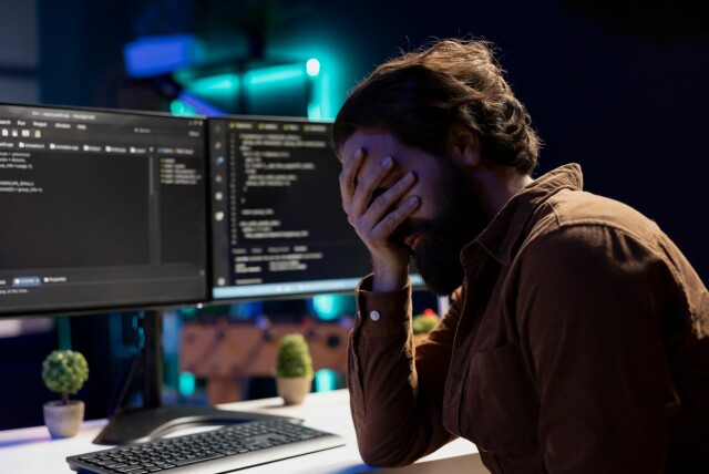 Bare 20 prosent av alle utviklerne som svarte på Stack Overflows undersøkelse mener de trives på jobben. Nå spør internett seg hvorfor. 📸: Shutterstock / NTB