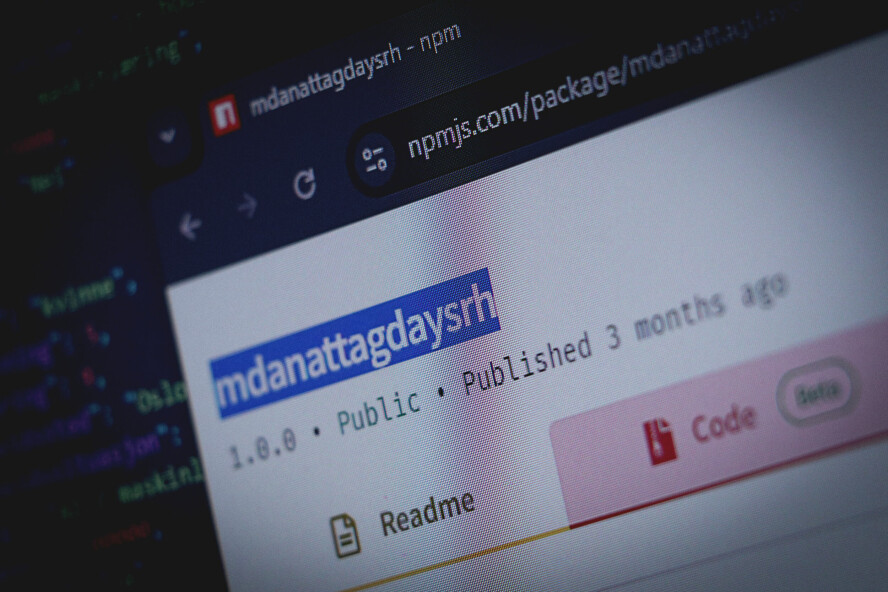 En av de mange npm-pakkene Phylum mener er ren søppel, med et tilfeldig navn, bare lasta opp for å tjene penger gjennom tea. 📸: Ole Petter Baugerød Stokke