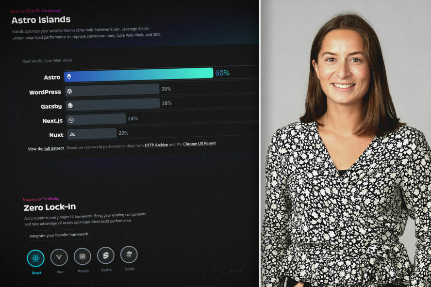 Elena Snellingen anbefaler en artikkel som forklarer Server Islands i Astro i ukas ForrigeUke. 📸: kode24 / Bekk