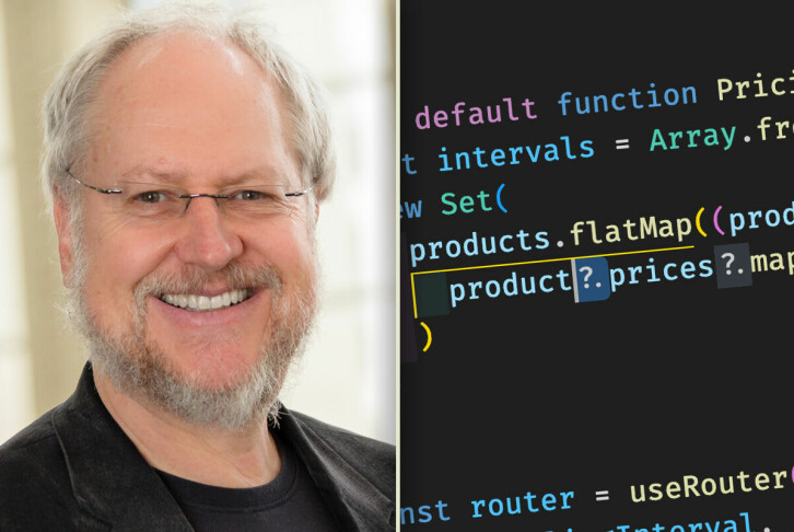 Douglas Crockford er mannen bak JSON-formatet. Er det noe han hater, så er det ?. i JavaScript. 📸: Robert Claypool/Wikimedia Commons, CC0