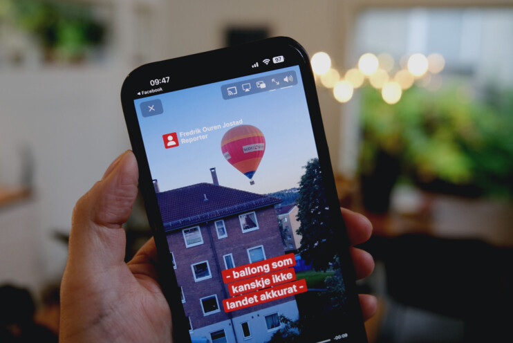 VG har fått en video av hvordan ballongen måtte lande et overraskende sted i Oslo. Det er langt fra første gang. 📸: Ole Petter Baugerød Stokke