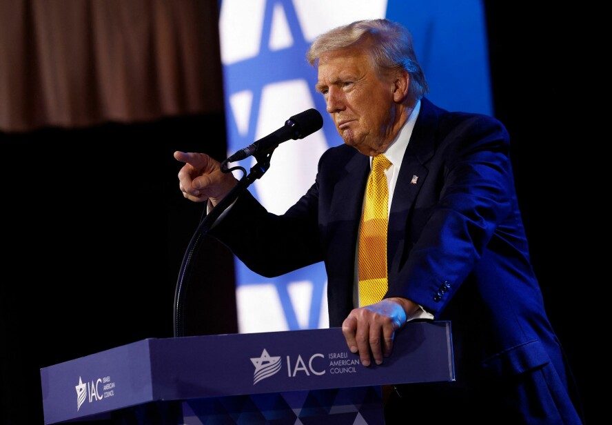 Donald Trump på Israeli American Council National Summit på Washington Hilton. 📸: Getty Images / AFP / NTB