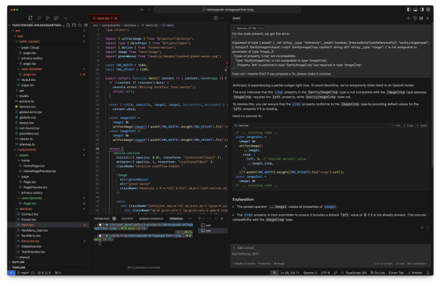 Slik ser Cursor ut. Innstillinger, plugins og oppsett fra VS Code blir automatisk importert.