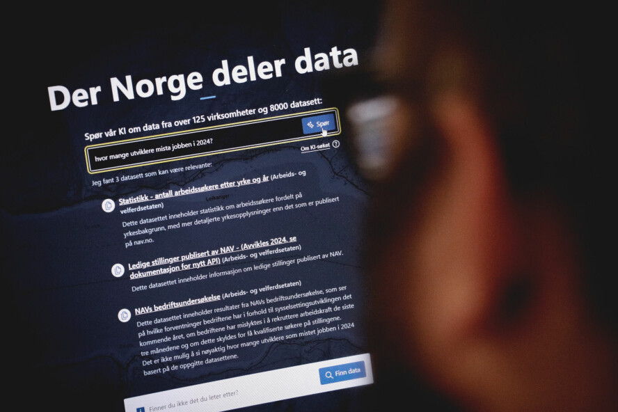 data.norge.no har fått seg nytt AI-drevet søk. 📸: Ole Petter Baugerød Stokke