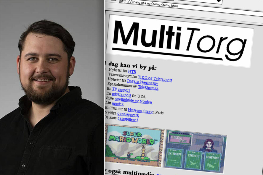 Jon Carlstedt Tønnessen jobber som webarkeolog. En av oppgavene er å bevare norsk internetthistorie. 📸: Nasjonalbiblioteket / Jon Tønnessen