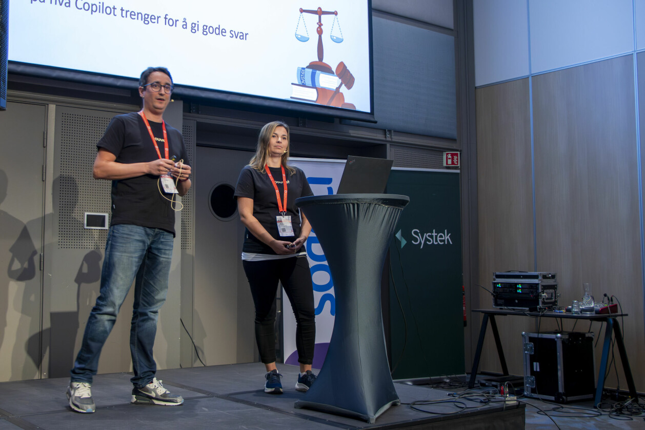 Wessel Braakman og Jennie Kandahl på Odin 2024-konferansen. 📸: Kurt Lekanger