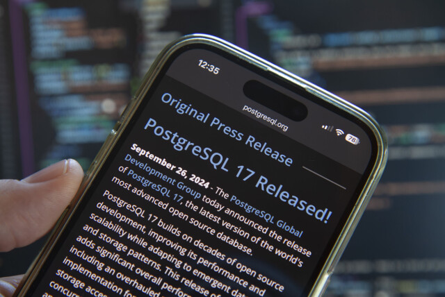 PostgreSQL 17 byr på en masse nytt – blant annet ny funksjonalitet for inkrementelle sikkerhetskopier. 📸: Kurt Lekanger