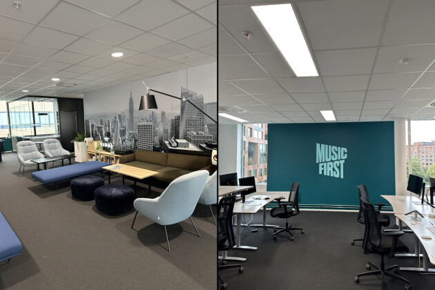 Konstantin jobber til daglig med Tidal-appen. Her fra Tidals kontor i Oslo. 📸: Privat