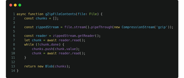 Hvordan komprimere en fil i javascript, helt uten avhengigheter