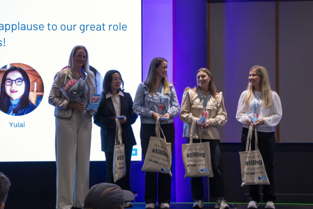 De fem finalistene. Fra venstre, Torborg Eek (vinner), Yulai de Meer Fjeld, Ada Elise Håberg, Hanna Sollie Storaker og Silje Grimstad. 📸: Kurt Lekanger
