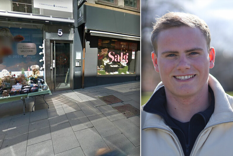 Emrik Sjølie Moe er en av studentene som hadde håpet å jobbe for Omegapoint fra kontorene i Lille Grensen 5 neste sommer. Slik blir det ikke. 📸: Google Streeet View og Privat