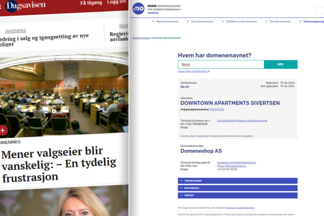da.no eies nå av Downtown Apartments Sivertsen, som i likhet med Dagsavisen også starter på D og A. 📸: Arnfinn Storsveen