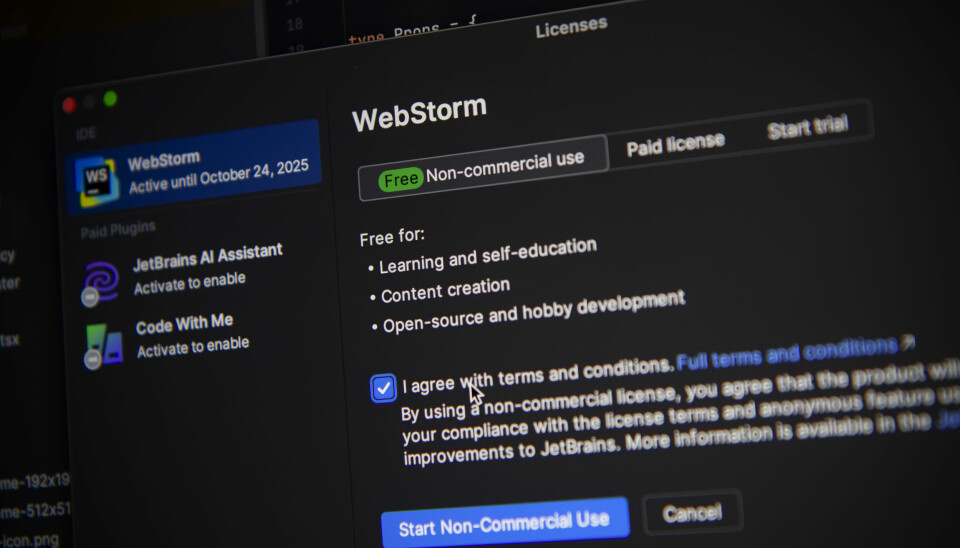 Nesten én av fem oppga JetBrains IDE som sin favoritteditor i siste State of Frontend-undersøkelse. Nå blir noen av editorene gratis for ikke-kommersiell bruk. 📸: Kurt Lekanger