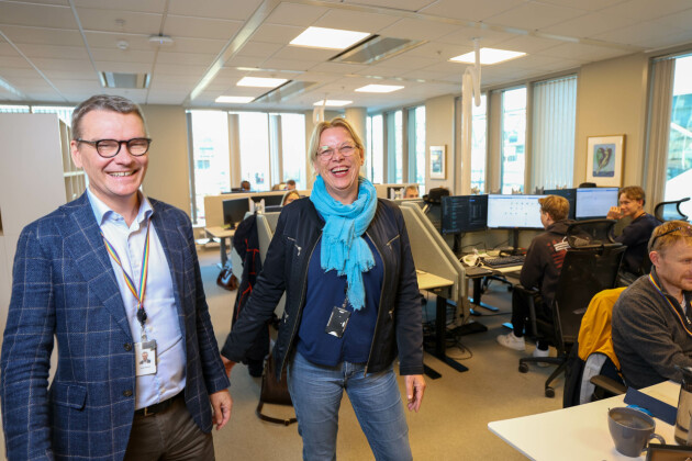 Det hører med til sjeldenhetene at noen lyser ut 30 jobber i et og samme teknologimiljø for tiden. Hørnes i KLP er klar på at det er fint at de kan gå mot strømmen når mange nedbemanner. 📸: Roar Grønstad/KLP