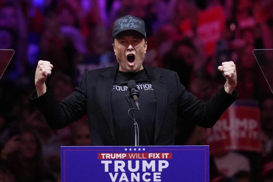 Elon Musk får seg verv i Donald Trumps nye administrasjon. 📸: AP Photo / Evan Vucci