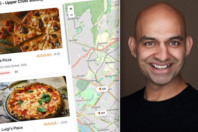 Med AI-verktøy kunne Arif Shafique i løpet av forholdsvis kort tid lage en pizza-rating-app. 📸: Privat