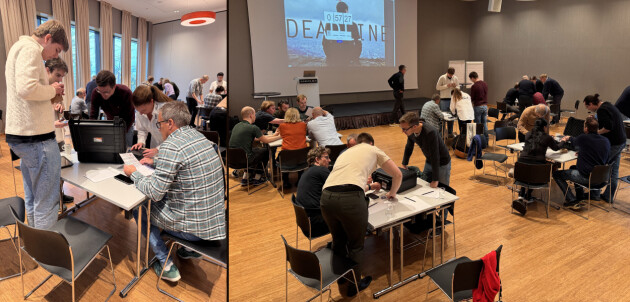Når mange er på hjemmekontor, er det viktig med noen fellesarrangementer der både hjemmekolleger og kontorkolleger samles. Her fra et teambuilding-arrangement for IT-avdelingen høsten 2024. 📸: Lånekassen