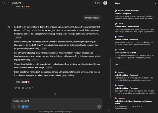 Du aktiverer søk ved å trykke globus-symbolet i søkefeltet.