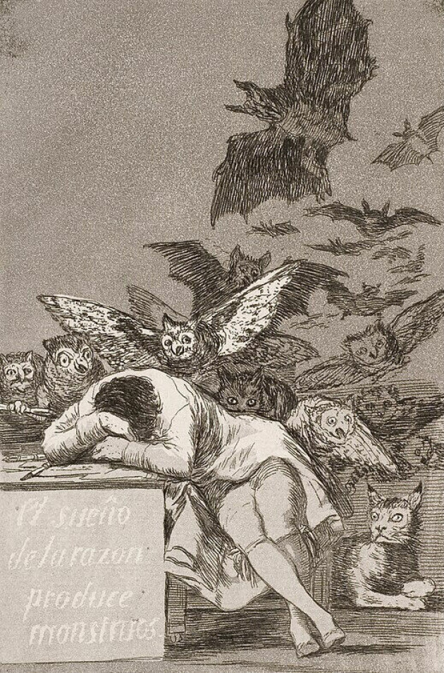 The Sleep of Reason Produces Monsters, tittelen seier nok.