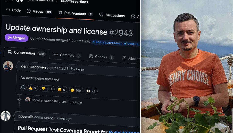 Senior .NET-utvikler Razvan Mandache er svært kritisk til at Fluent Assertions over natten endrer lisens, slik at en oppgradering koster nesten 1.500 kroner i året per bruker. 📸: Privat