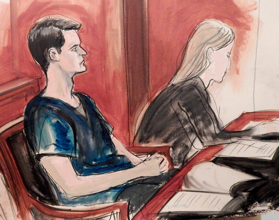 Rettstegning av Ross William Ulbricht. 📸: AP Photo / Elizabeth Williams