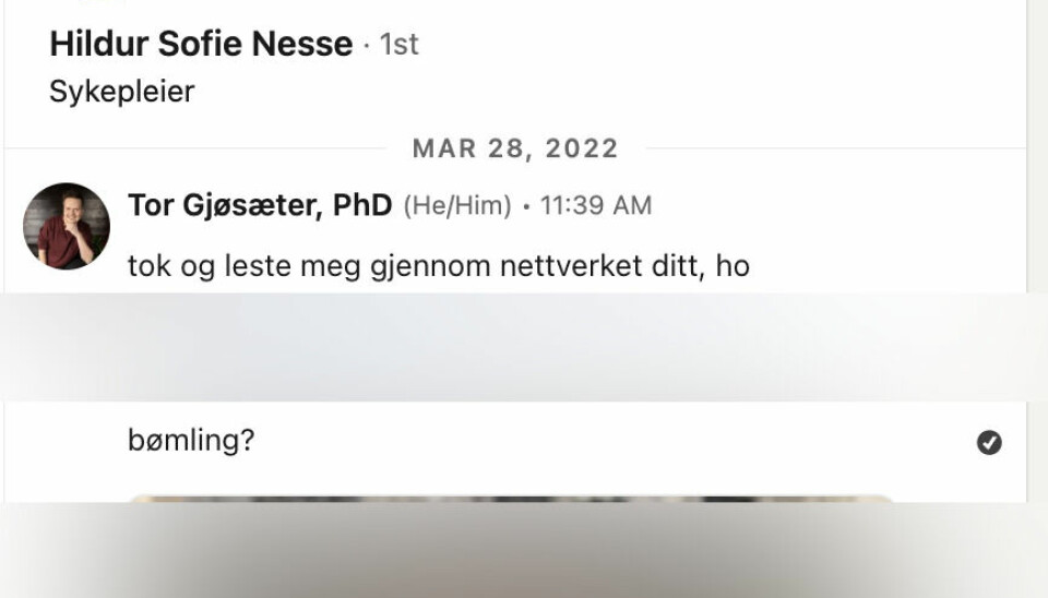 «Flau og teit jobbrelatert kommunikasjon.» 📸: Privat