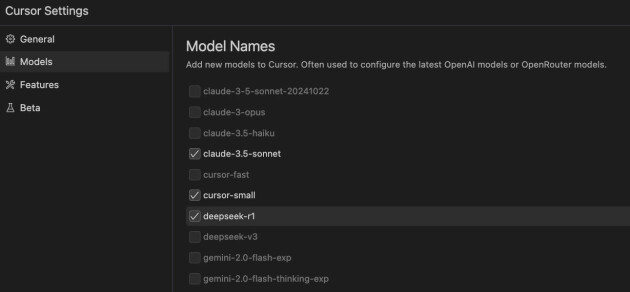 Cursor har nå fått støtte for DeepSeek R1 og V3.
